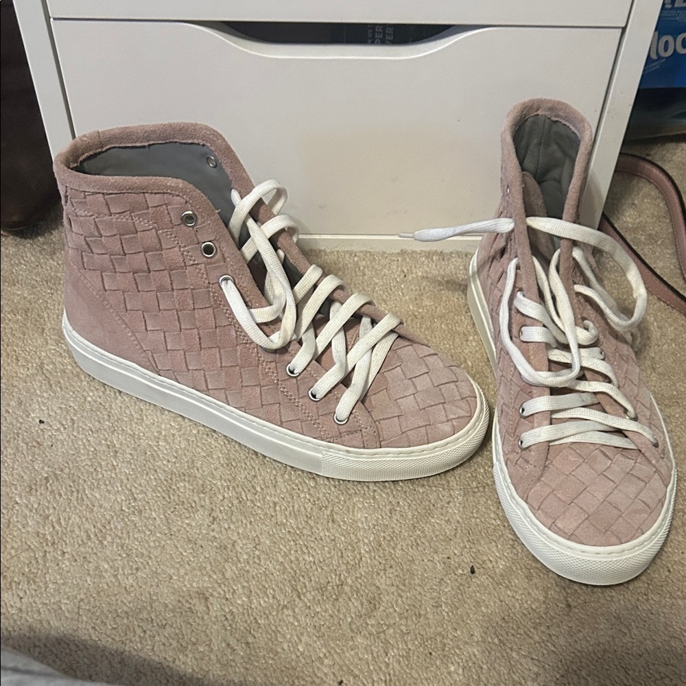 Women's Pink High-Top Sneakers